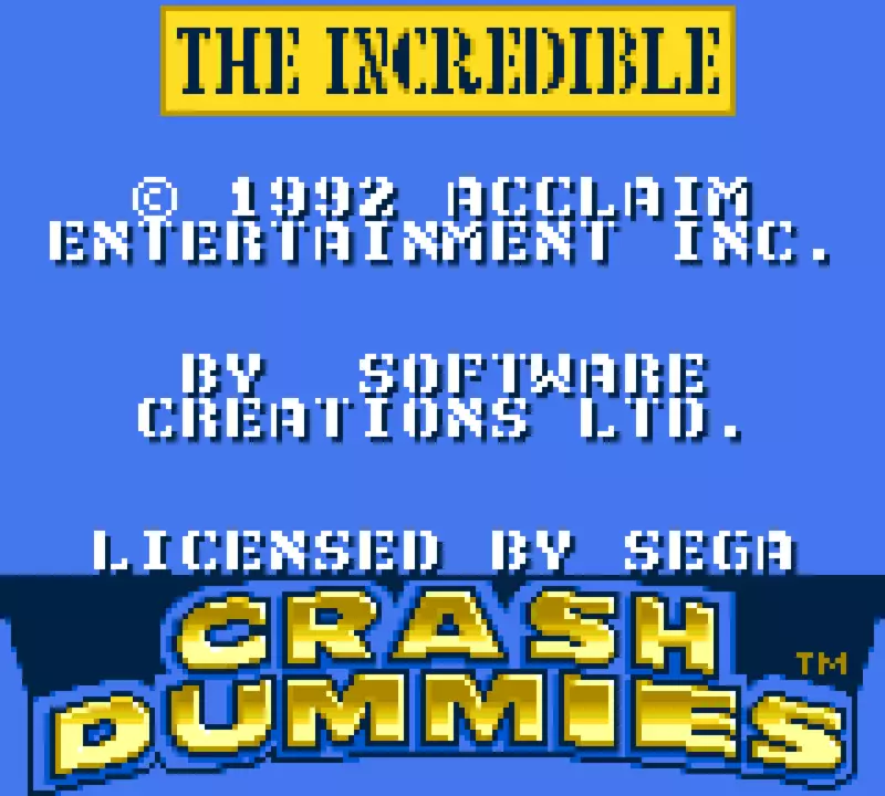 Image n° 4 - screenshots  : Incredible Crash Dummies, The